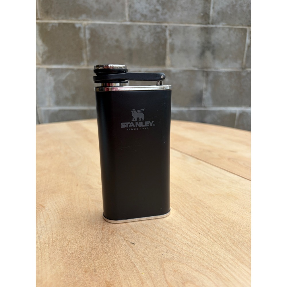 Stanley Black Adventure Happy Hour Flask 8oz Stainless Steel Barware